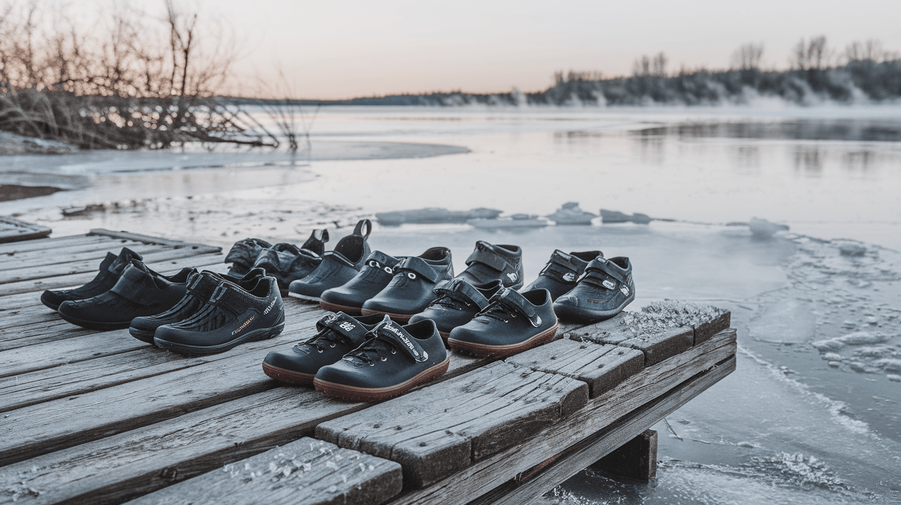 Billede der illustrerer bedste badesko til vinterbadning