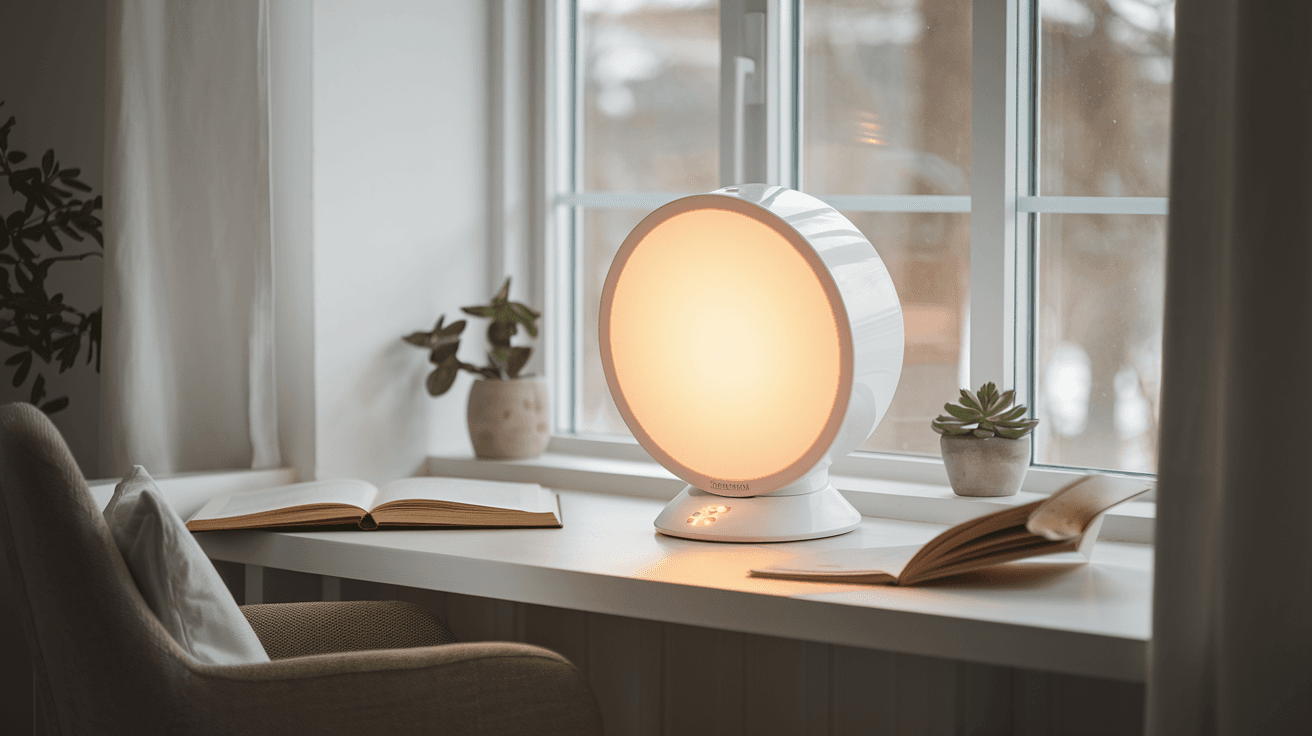 Billede der illustrerer bedste lysterapilampe