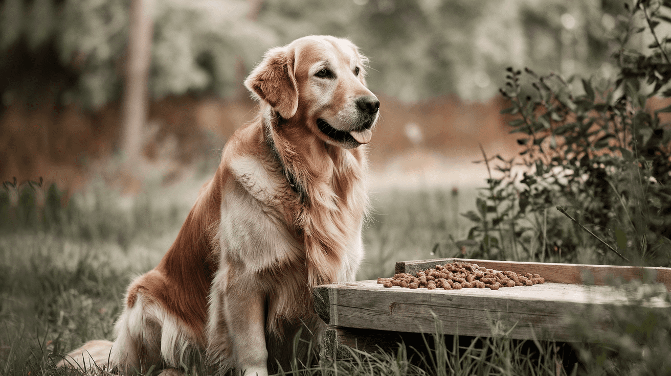 Billede der illustrerer bedste hundefoder til golden