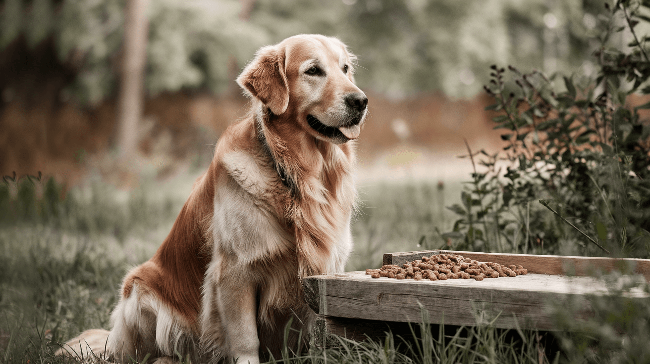 Billede der illustrerer bedste hundefoder til golden