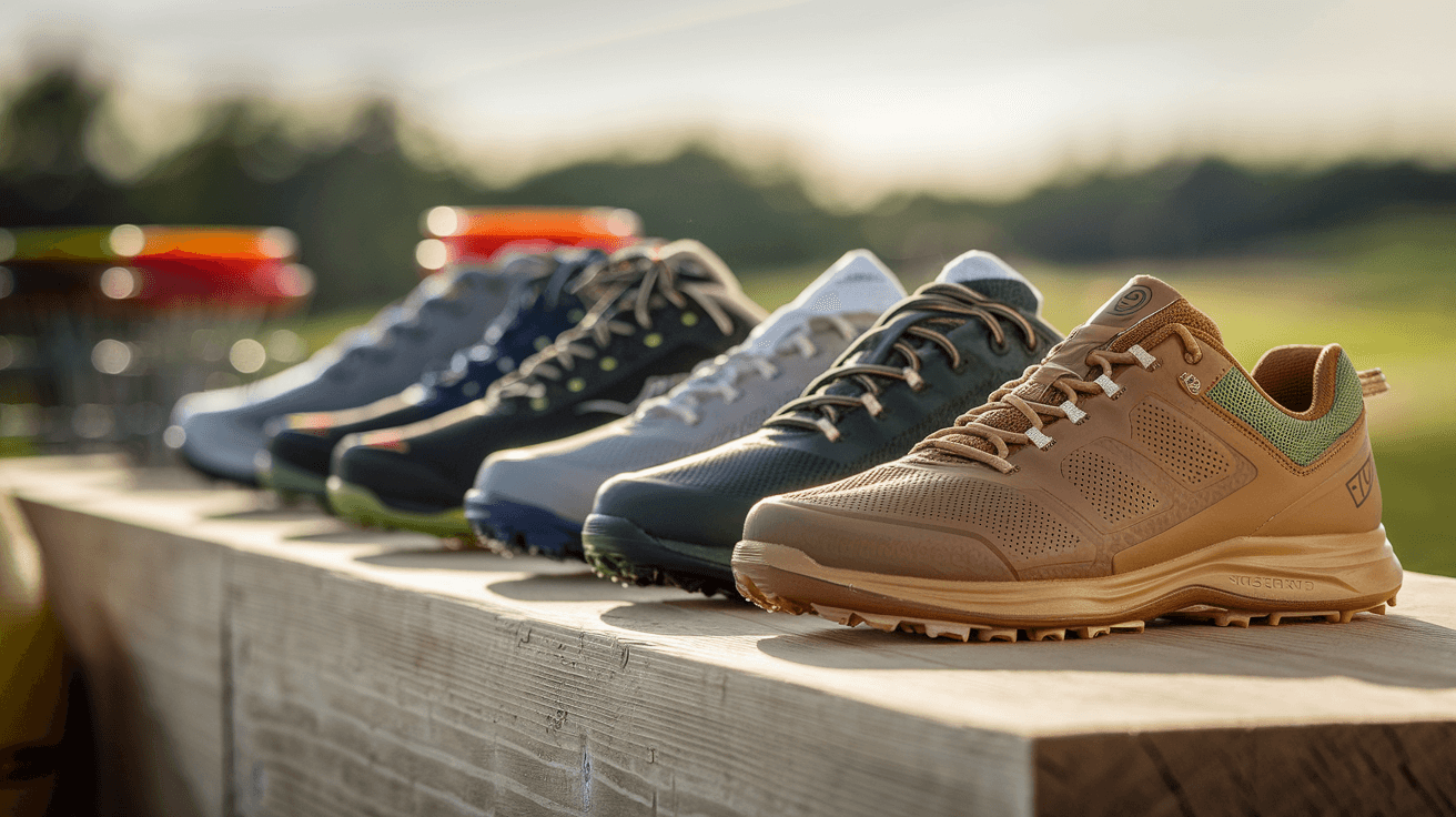 Billede der illustrerer bedste disc golf sko