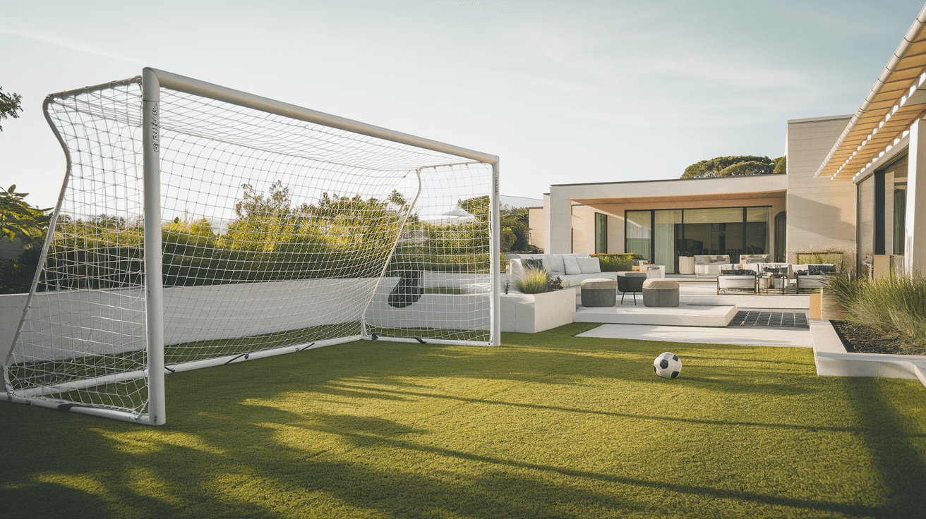 Billede der illustrerer bedste fodboldmål til haven