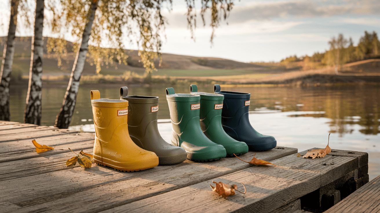 Billede der illustrerer bedste gummistøvler børn - friluftsliv og udstyr