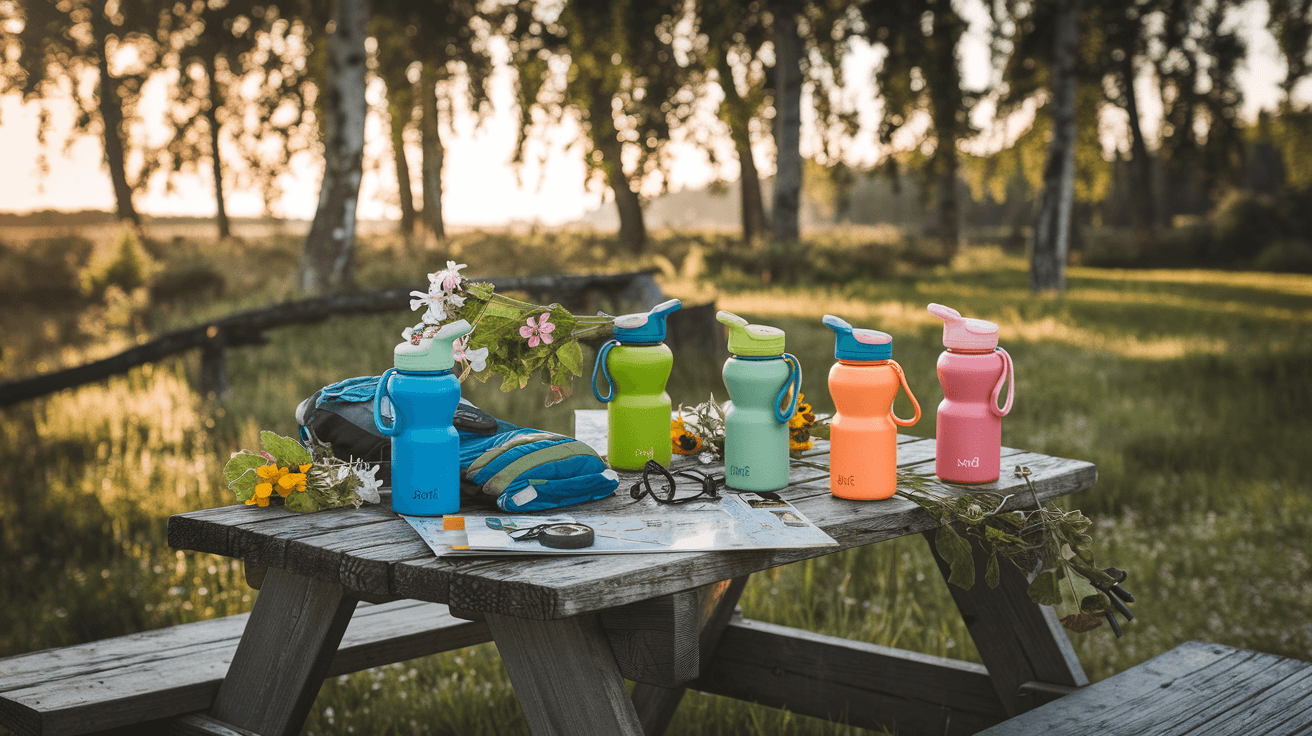 Billede der illustrerer bedste drikkedunk til børn - friluftsliv og udstyr