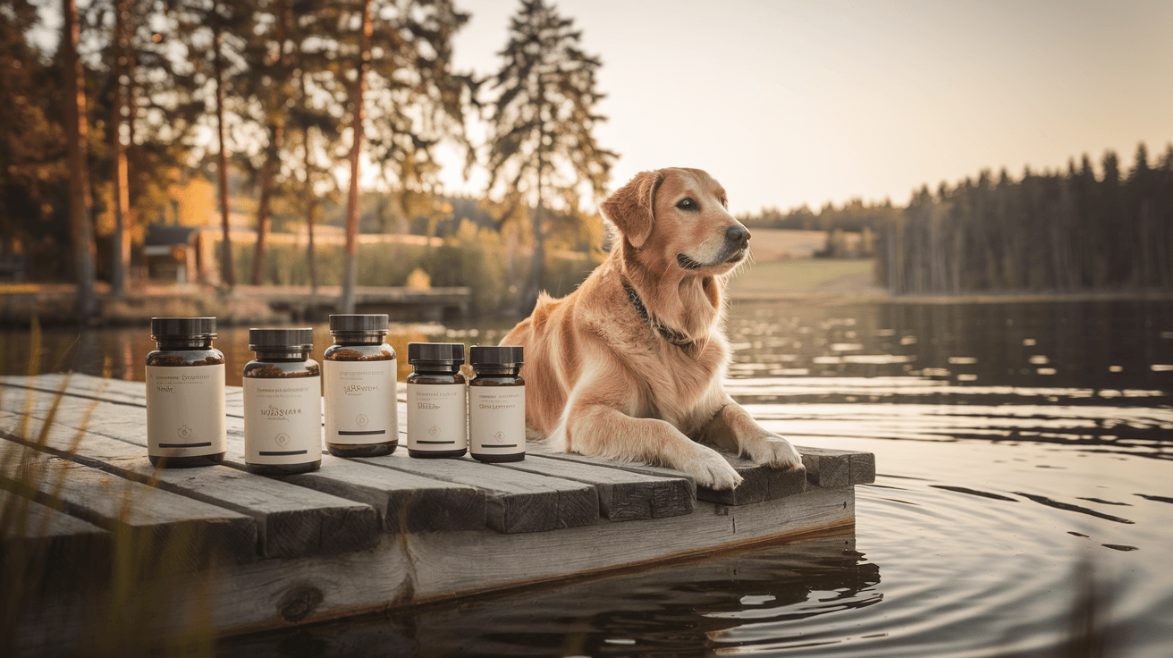Billede der illustrerer bedste fiskeolie til hunde