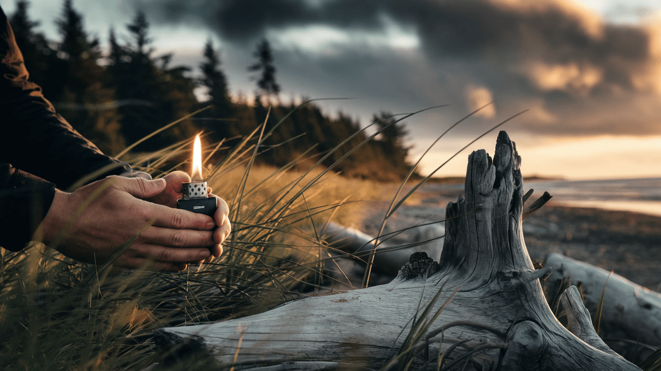 Billede der illustrerer bedste stormlighter - friluftsliv og udstyr