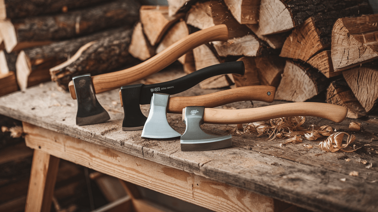 Billede der illustrerer bedste økse til brændekløvning