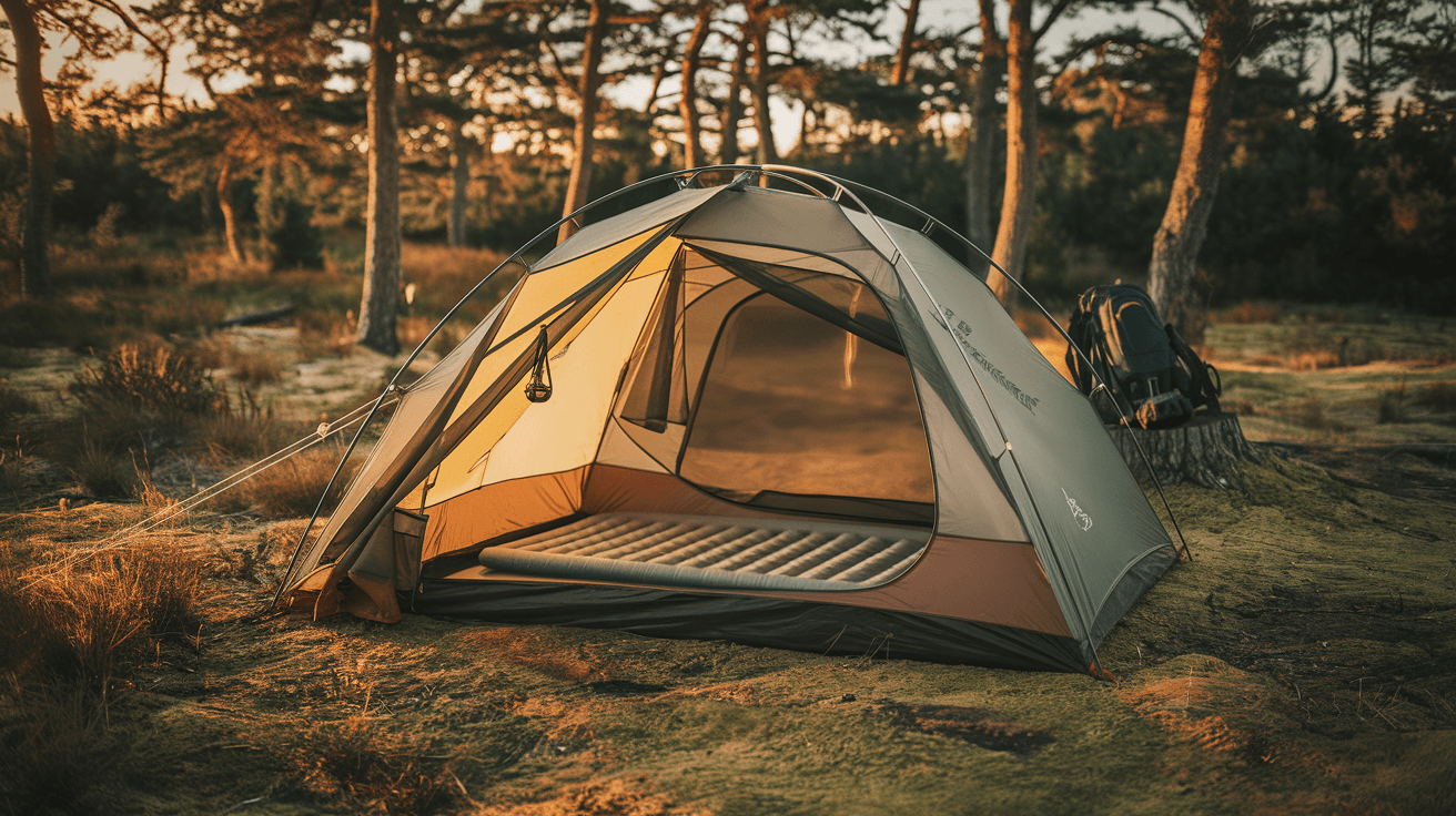 Billede der illustrerer bedste luftmadras til telt - friluftsliv og udstyr