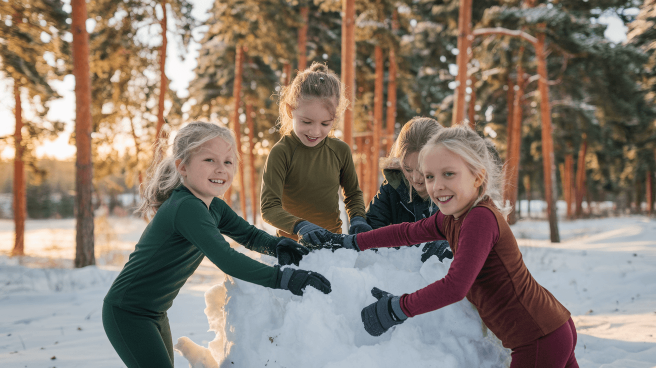 Billede der illustrerer bedste termotøj børn - friluftsliv og udstyr