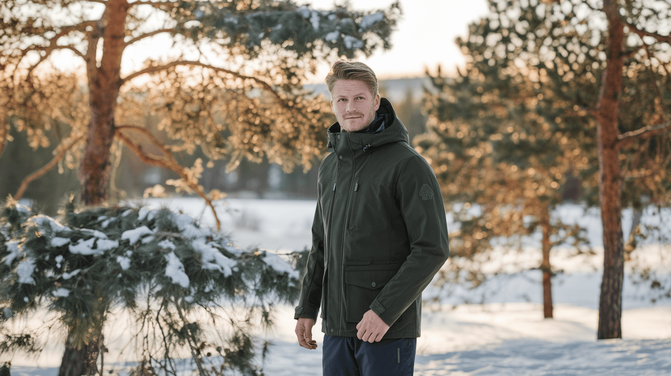 Billede der illustrerer bedste vinterjakke herre - friluftsliv og udstyr