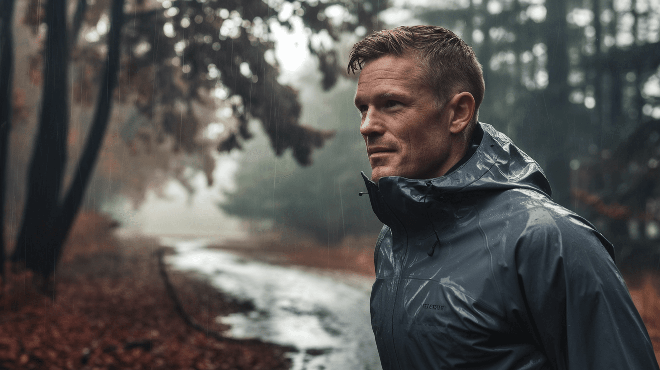 Billede der illustrerer bedste regnjakke herre test - friluftsliv og udstyr