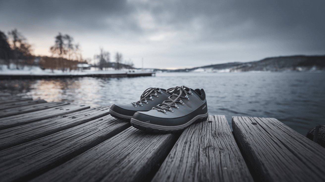 Billede der illustrerer bedste badesko til vinterbadning - friluftsliv og udstyr