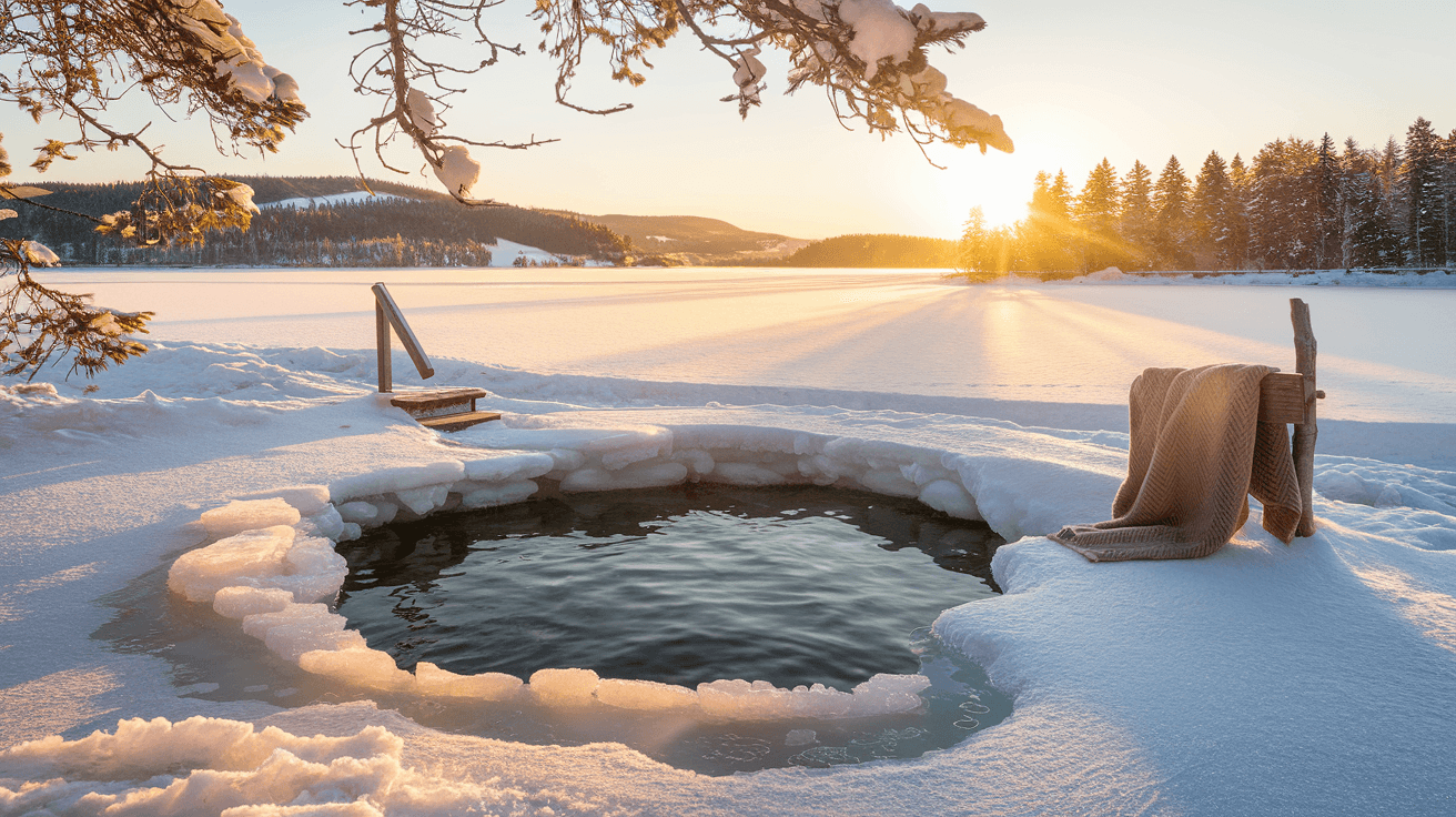 Billede der illustrerer bedste isbad - friluftsliv og udstyr