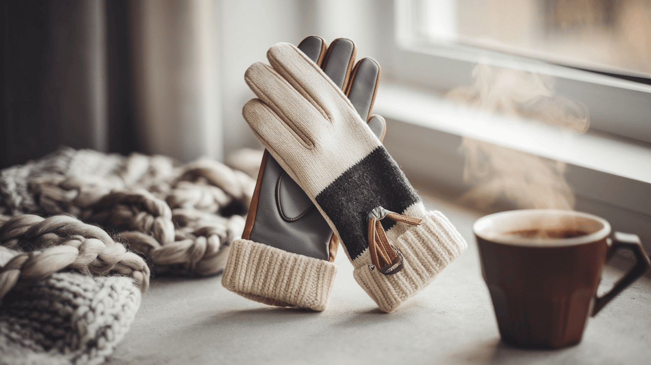 Billede der illustrerer bedste varme handsker dame