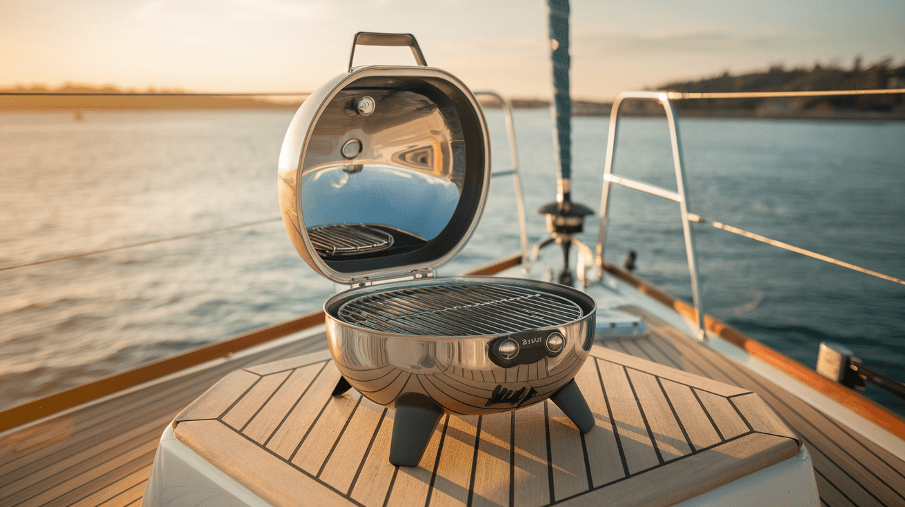 Billede der illustrerer bedste grill til båden