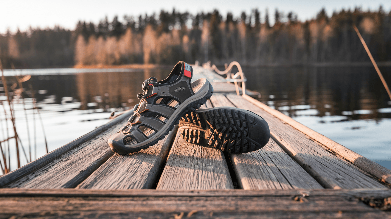 Billede der illustrerer bedste stødabsorberende sandaler - friluftsliv og udstyr