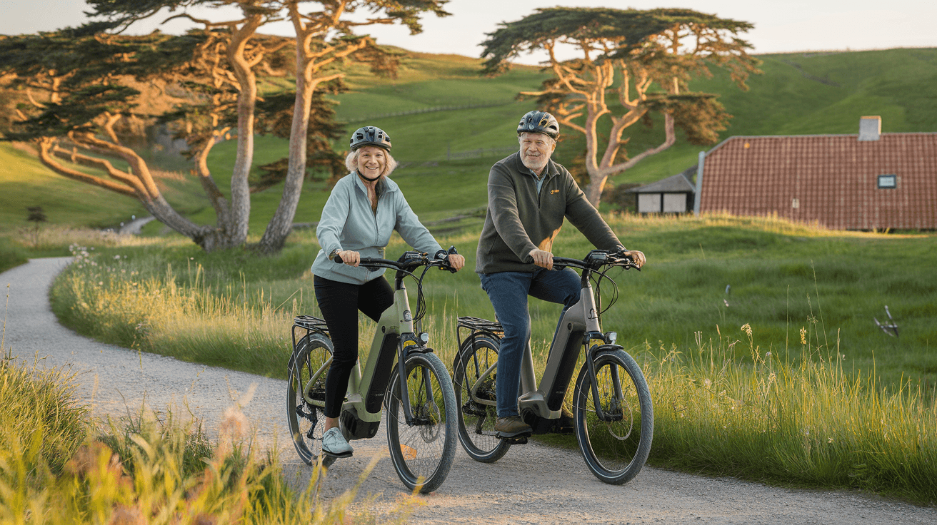 Billede der illustrerer bedste elcykel til ældre - friluftsliv og udstyr