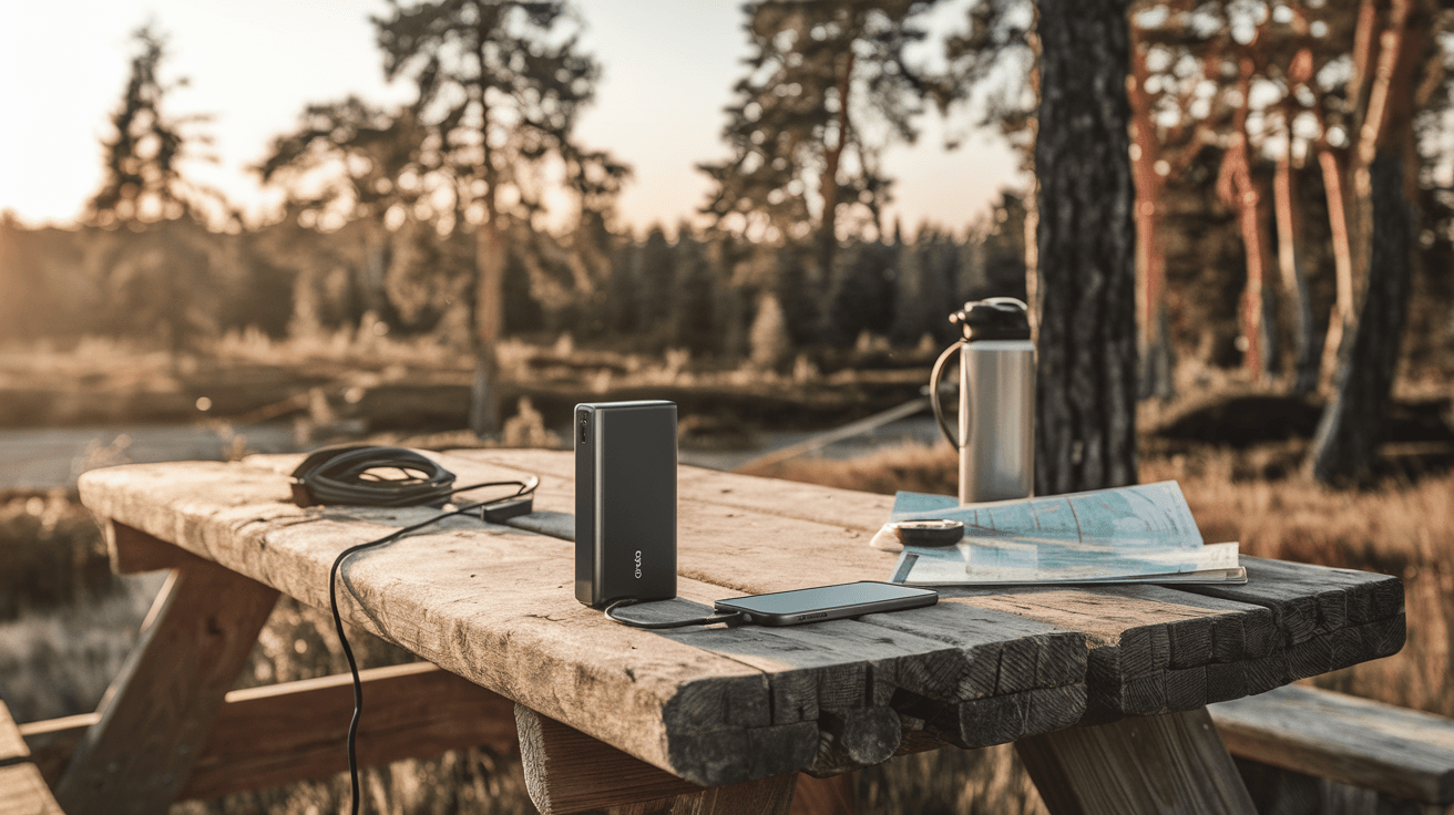 Billede der illustrerer bedste powerbank - friluftsliv og udstyr