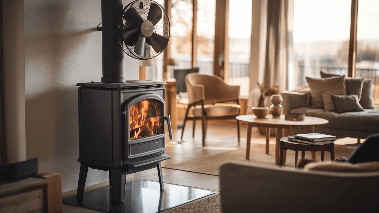 Billede der illustrerer bedste brændeovns ventilator